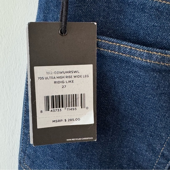 RE/DONE 70s Ultra High Rise Wide Leg Jeans in Rigid Like Wash - Picture 13 of 13